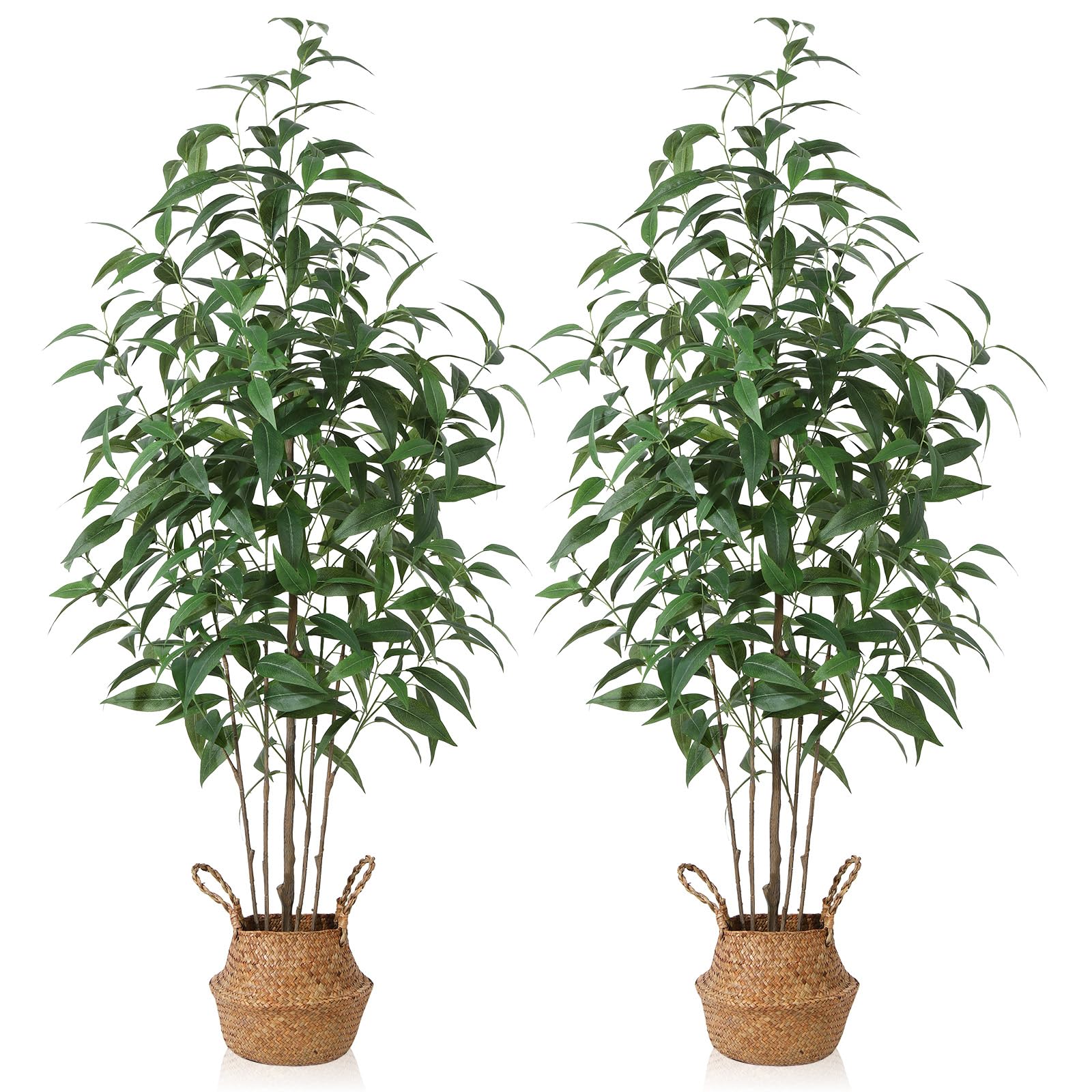 5Ft Artificial Eucalyptus Tree in Pot - Realistic Fake Plant for Home & Office Decor - Tall Potted Faux Plants for Indoor/Outdoor Use - Perfect for Living Room, Bedroom, Patio & Garden Decor