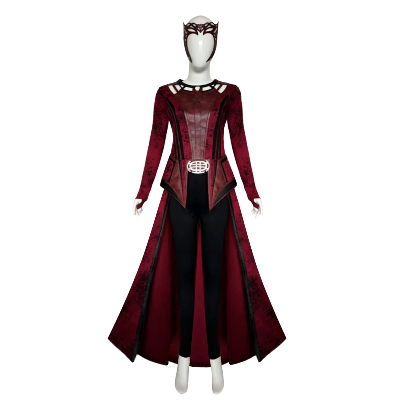 Scarlet Witch Cosplay Costume for Women - Wanda Maximoff Halloween Outfit with Red Cloak & Headpiece (Large Size) | Perfect for Comic Con, Halloween Parties & Marvel Themed Events