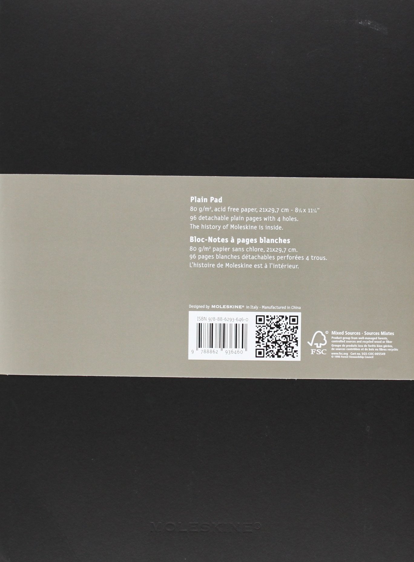 Premium Moleskine Folio Professional Plain A4 Notebook Pad - Ideal for Business Meetings, Sketching & Creative Writing | Acid-Free Paper for Artists & Professionals