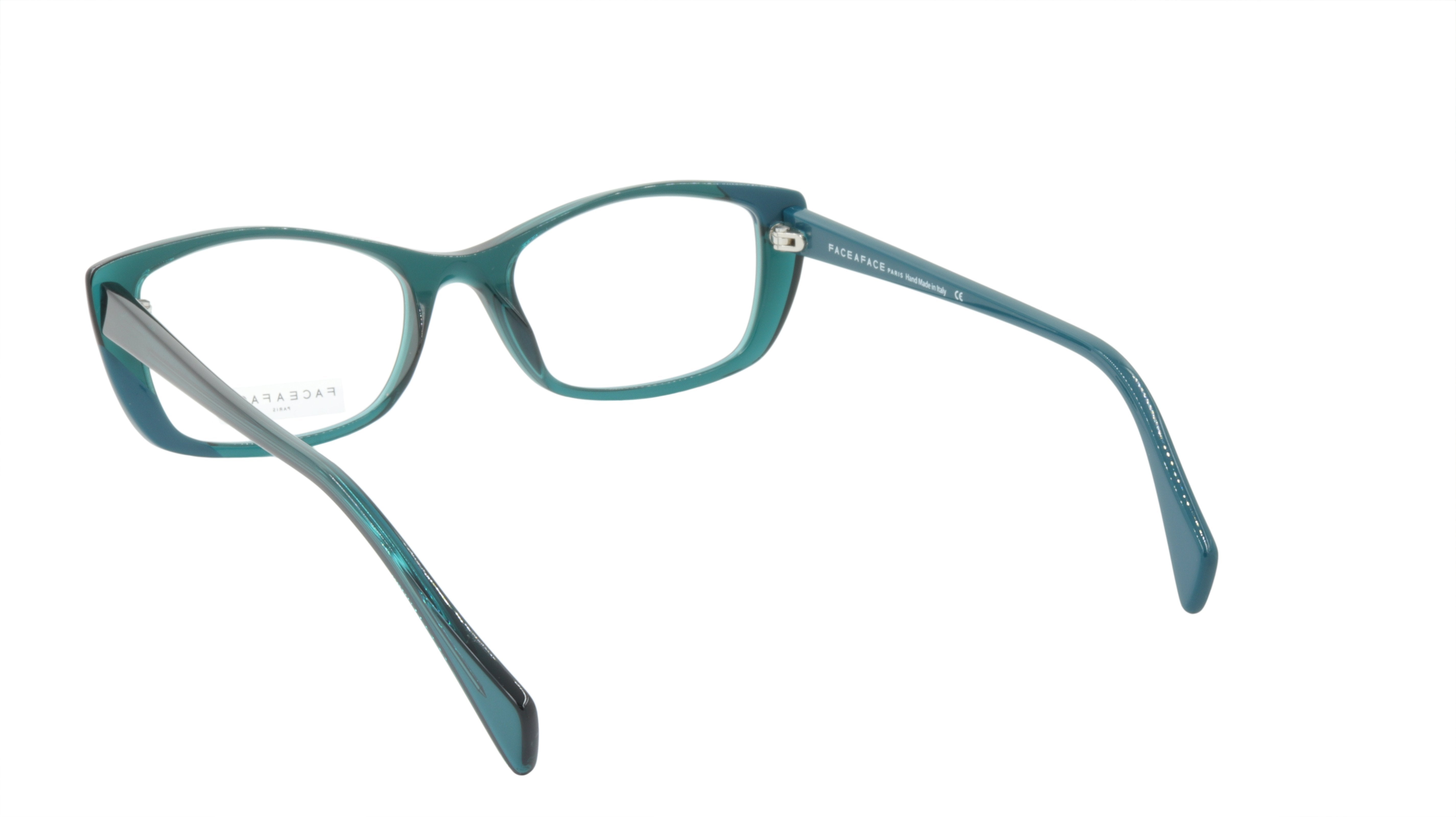 Face A Face WINDS 2 Col. 2045 Acetate Eyeglasses Frame in Duck Blue | Stylish & Durable Acetate Glasses for Men & Women | Perfect for Office, Reading & Everyday Wear