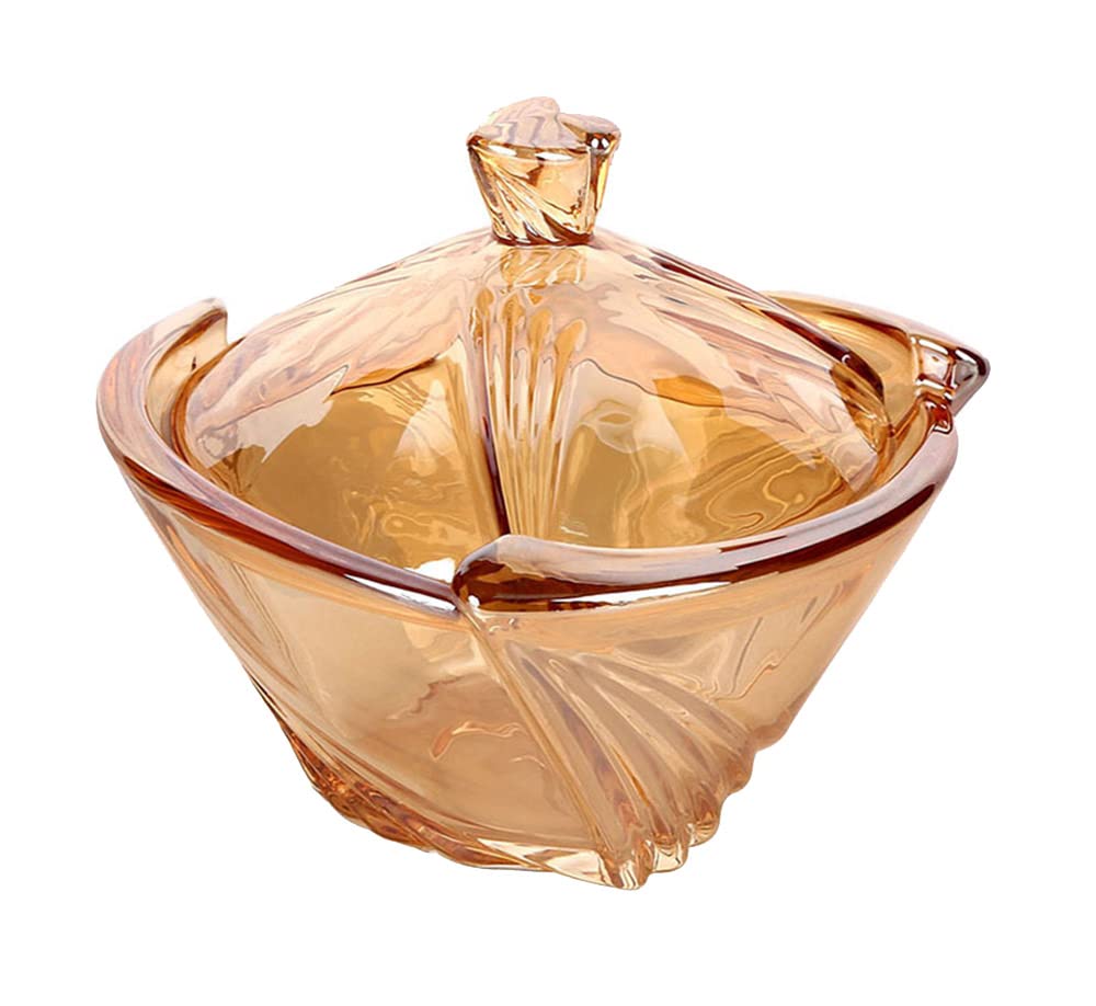 Glass Candy Dish with Lid - Airtight Food Storage Jar for Candy, Cookies & Snacks | Perfect for Parties, Kitchen & Pantry Organization