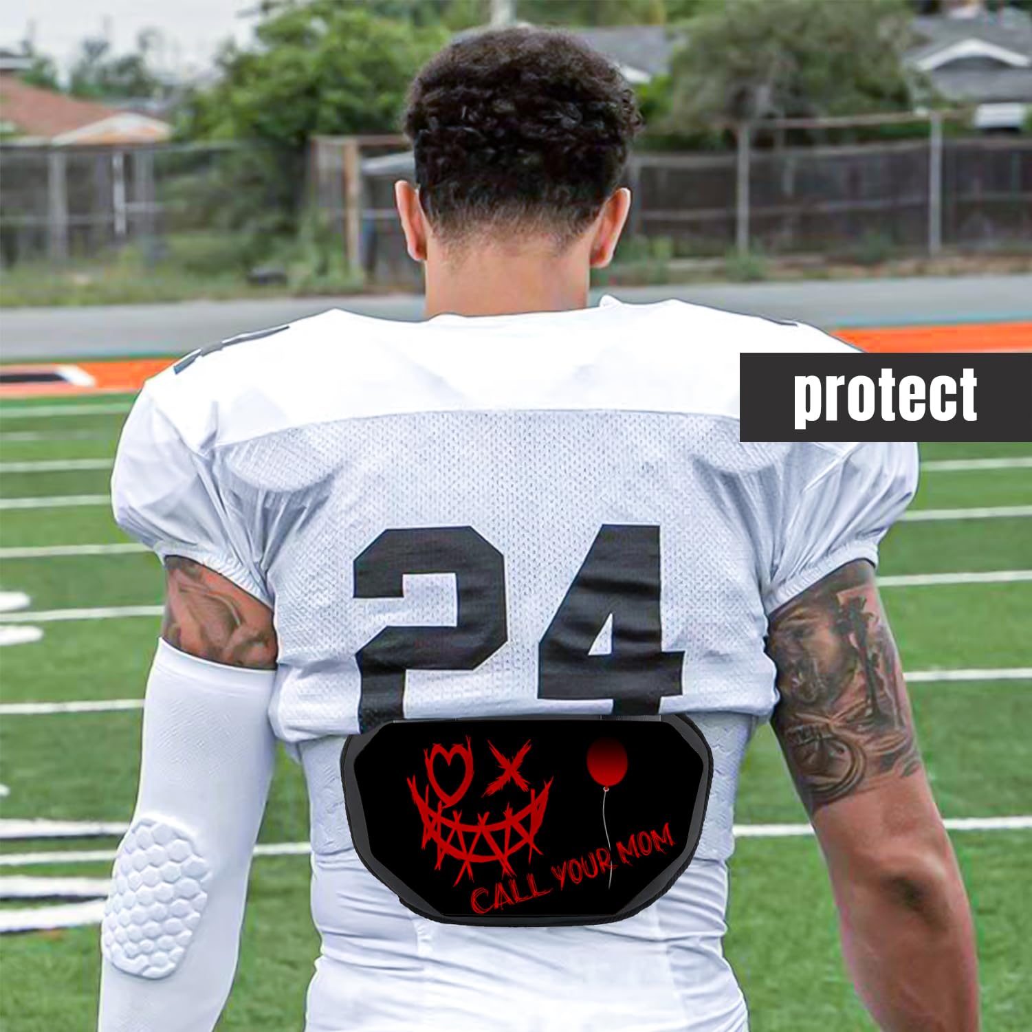 Football Back Plate - Durable Rear Protector for Shoulder Pads | Lower Back Support for Football Players | Safe & Stylish Design | Perfect for Training, Games & Tackle Protection
