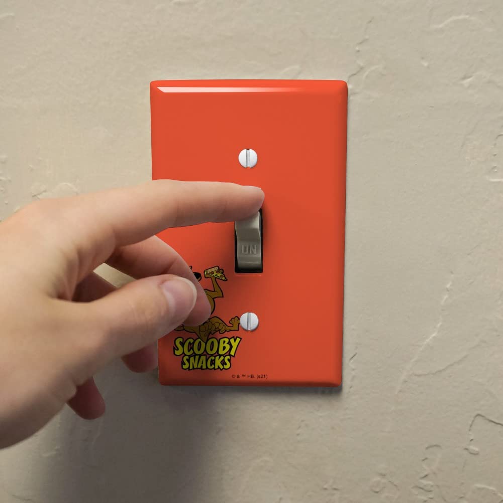 Scooby Snacks Plastic Wall Decor Light Switch Plate Cover - Fun Cartoon Graphics for Kids Room, Bedroom, or Game Room - Easy DIY Home Decor Upgrade