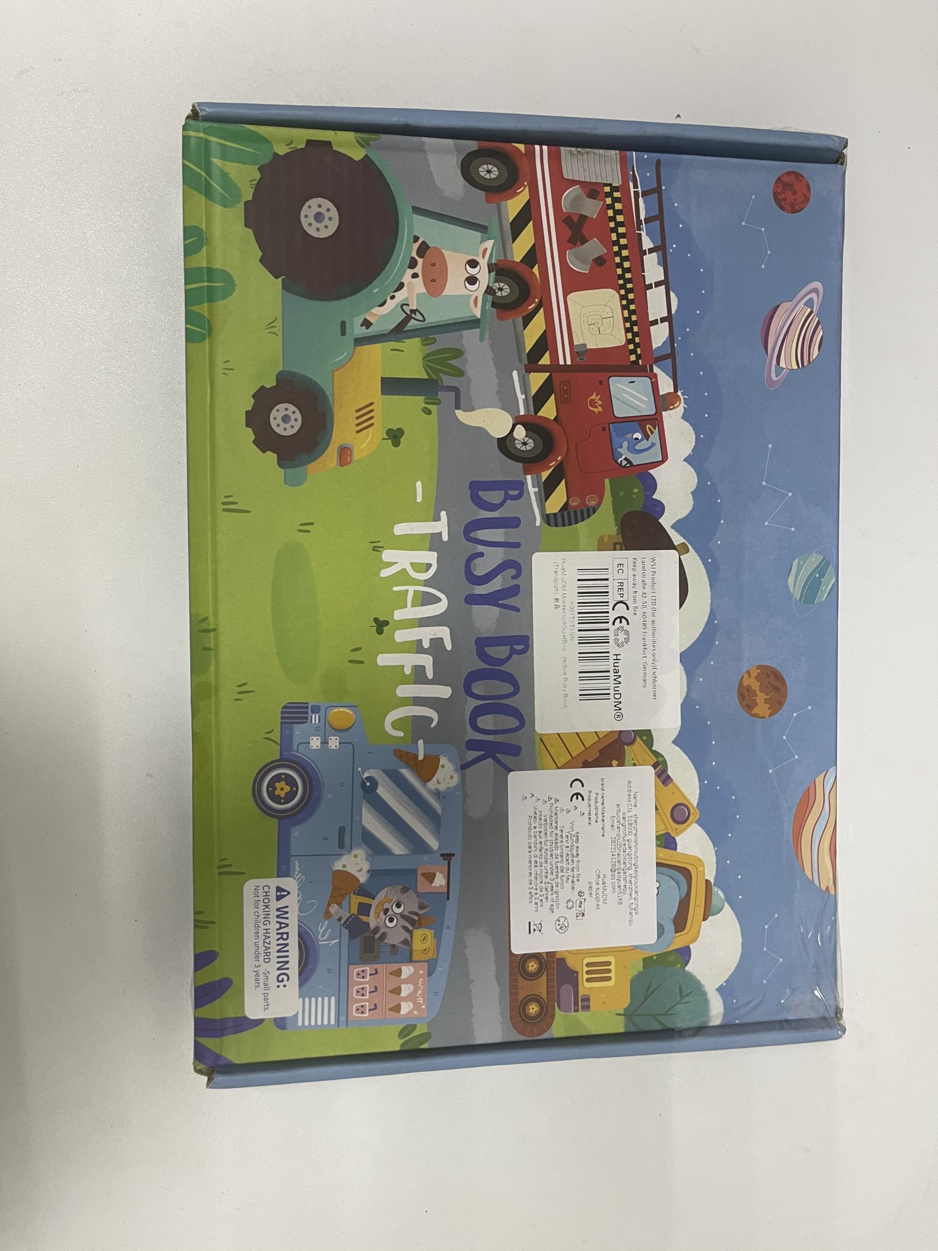 Montessori Quiet Book for Kids - Educational Busy Book with Transport Theme, Sensory Toy for Early Learning, Perfect Gift for Boys & Girls - Ideal for Travel, Home & Classroom Activities
