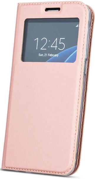 Apple iPhone 6 / 6S S View Flip Cover Case - Rose Gold Pink | Slim Protective Wallet Case with Card Holder | Perfect for Work, Travel & Everyday Use