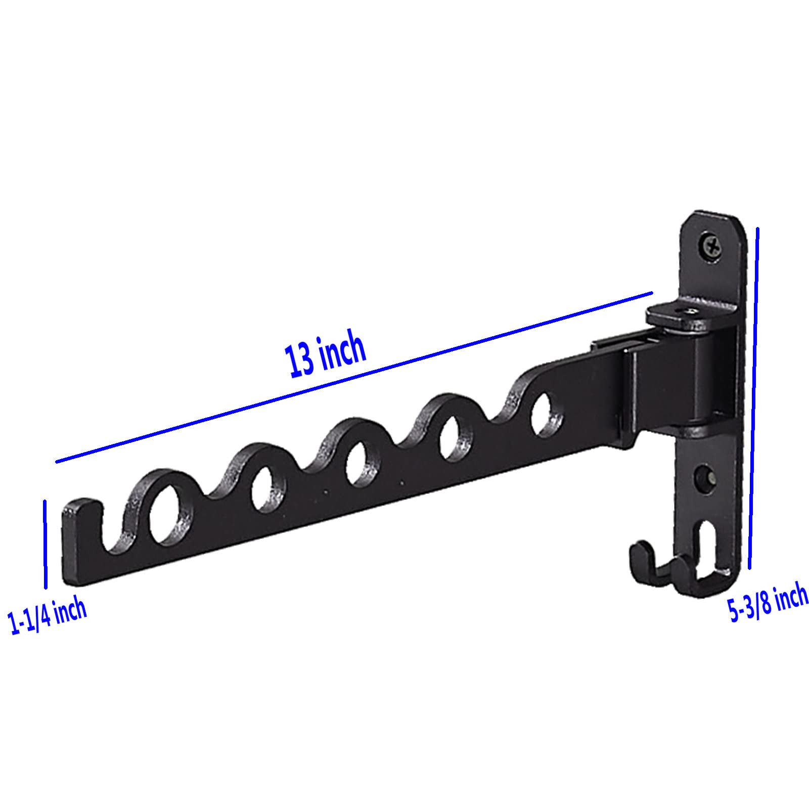 3-Way Foldable Wall Mounted Clothes Rack - 2 Pack Retractable Drying Hanger with 31