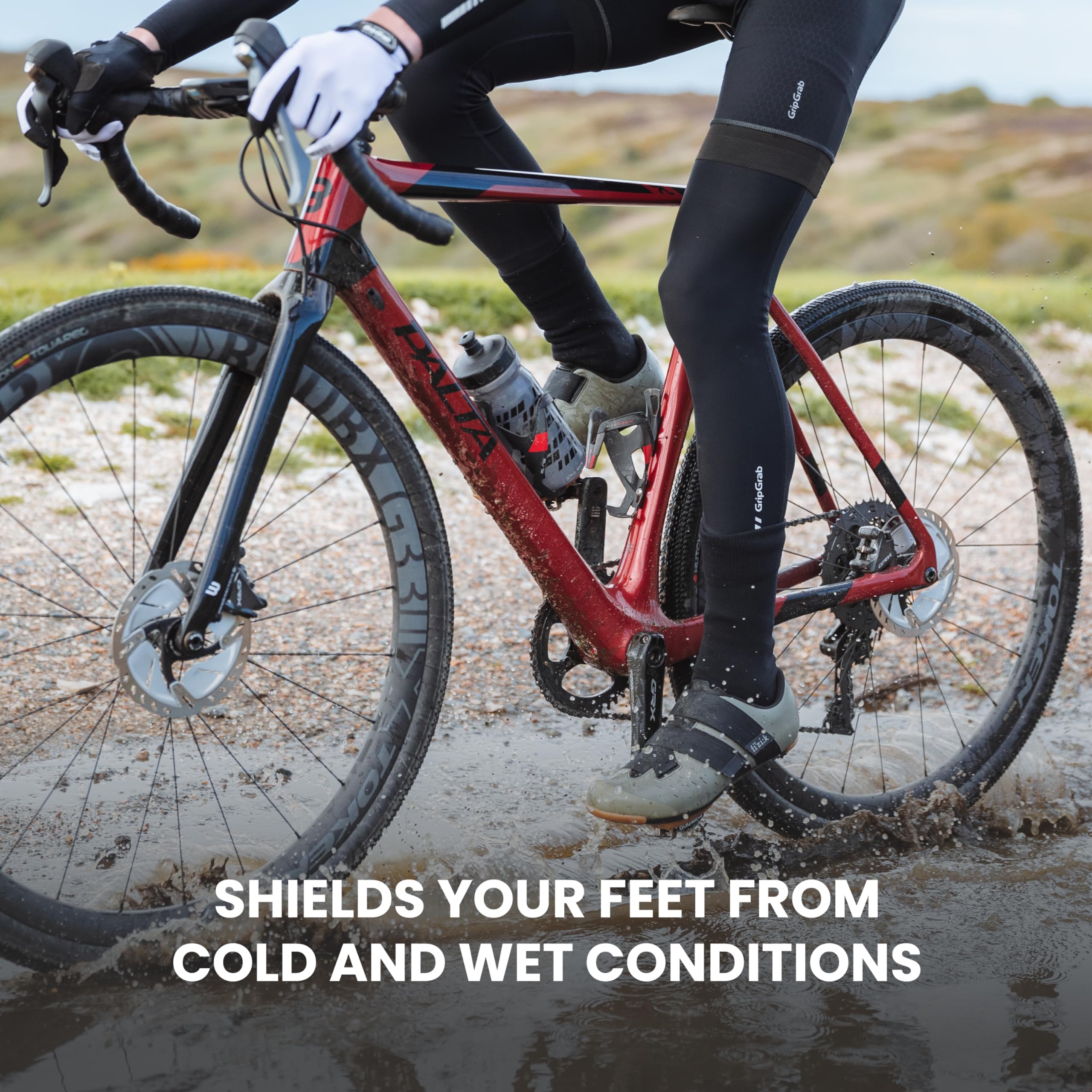 GripGrab Lightweight Waterproof Cycling Socks - Cold Weather Insulated Winter Bike Socks for Men & Women - Perfect for Wet Weather Cycling, Mountain Biking & Outdoor Sports