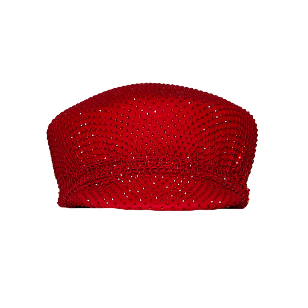 Sabrina Crystal Wool Felt Cap for Women - Elegant Winter Hat with Rhinestone Embellishment - Perfect for Cold Weather, Outdoor Activities, and Fashion Accessories