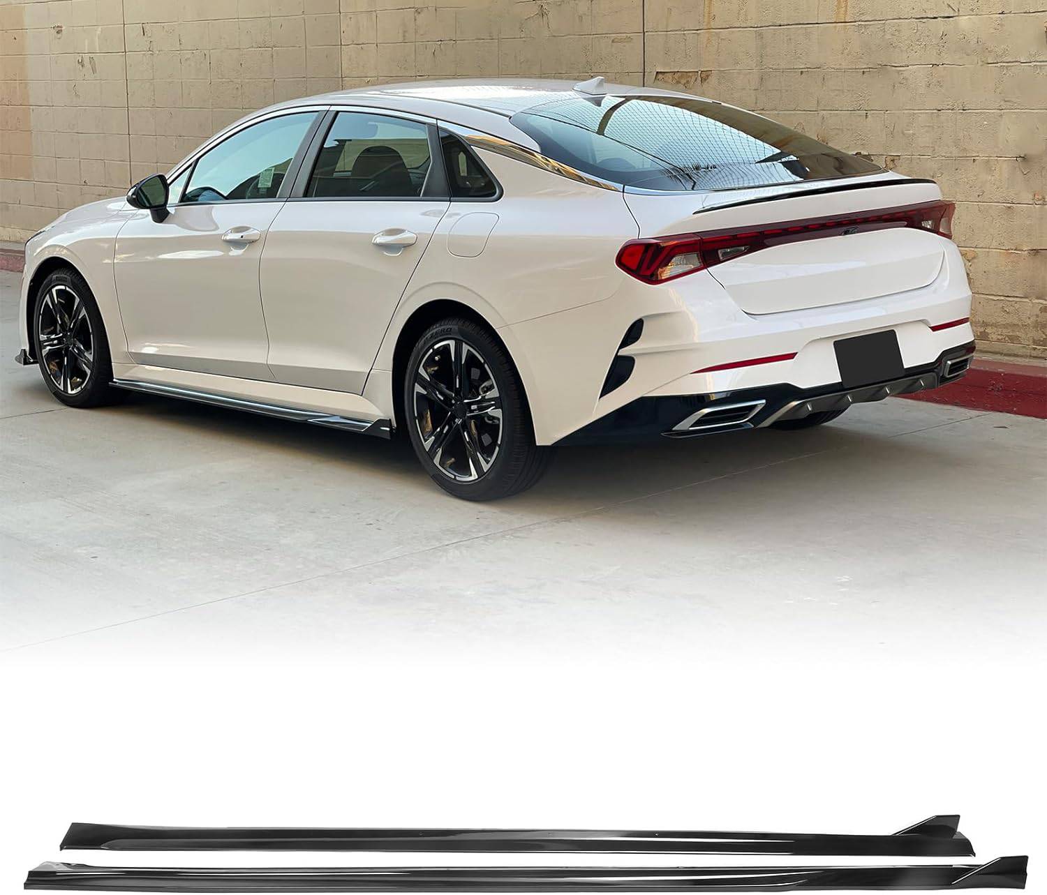 Adro Style Side Skirts Rocker Panel for 2021-2024 Kia K5 | Durable PP Material | Perfect Fit for Car Body Kits & Customization | Enhance Your Vehicle's Style & Protection
