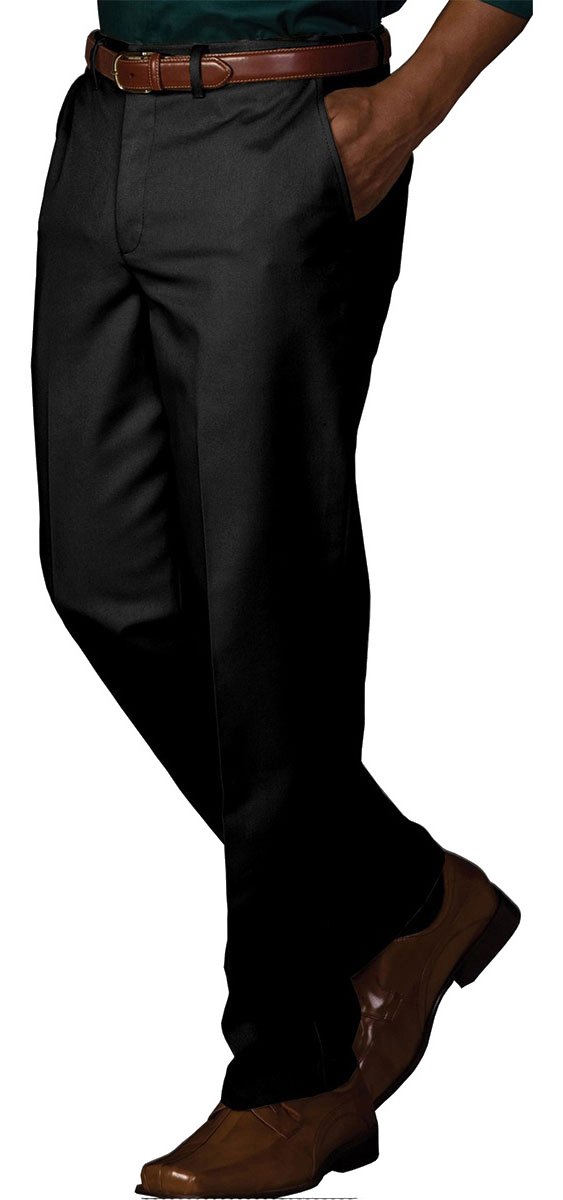 Ed Garments Men's Casual Chino Blend Easy Fit Pant - Comfortable Stretch Travel Pants for Work & Weekend - Black, Size 40 (US) - Perfect for Office, Business Casual & Everyday Wear