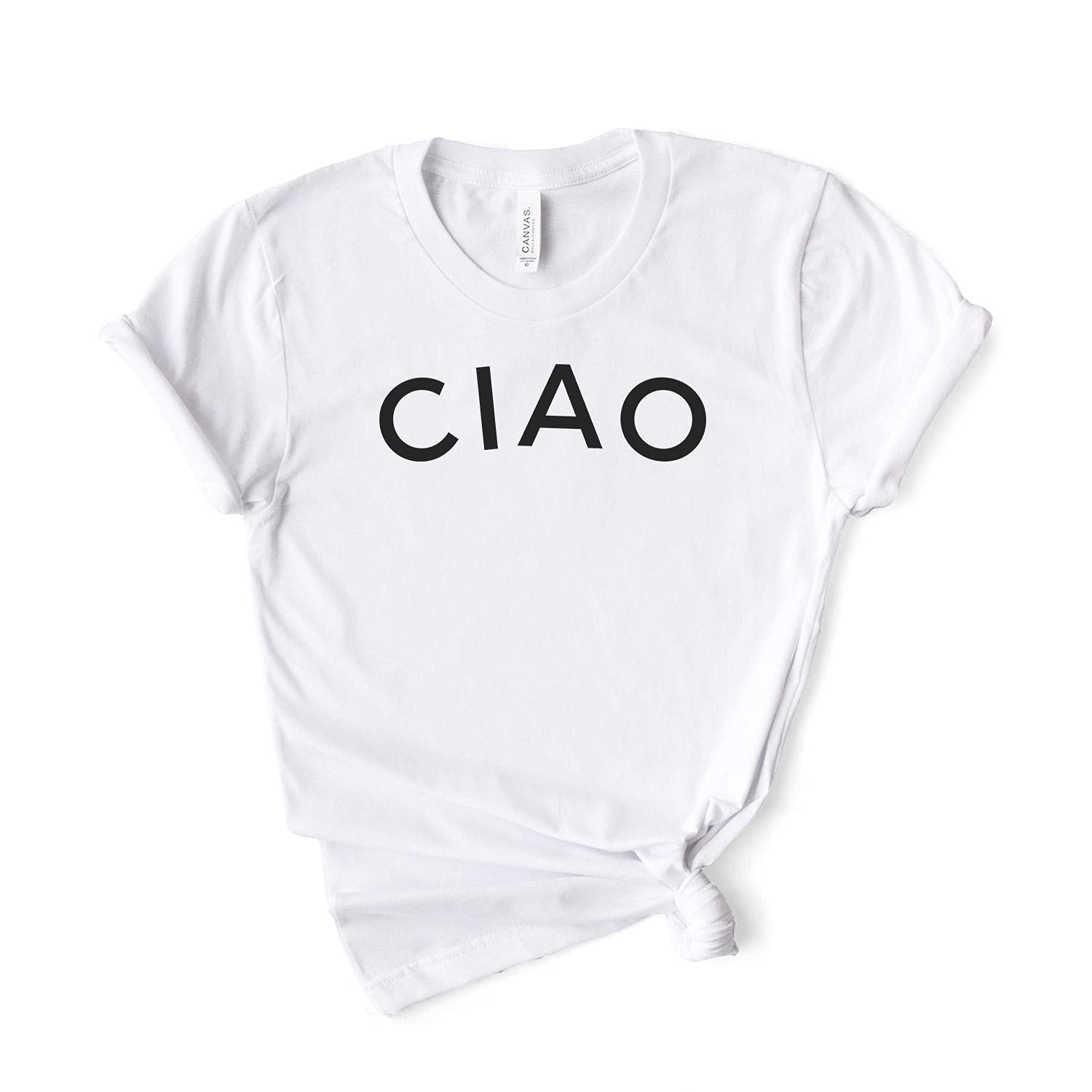 Ciao Shirt - Italian Graphic Tee for Men & Women - Softstyle Unisex T-Shirt - Rome Travel Souvenir - Italia Fashion Gift - Perfect for Vacations, Parties & Casual Wear