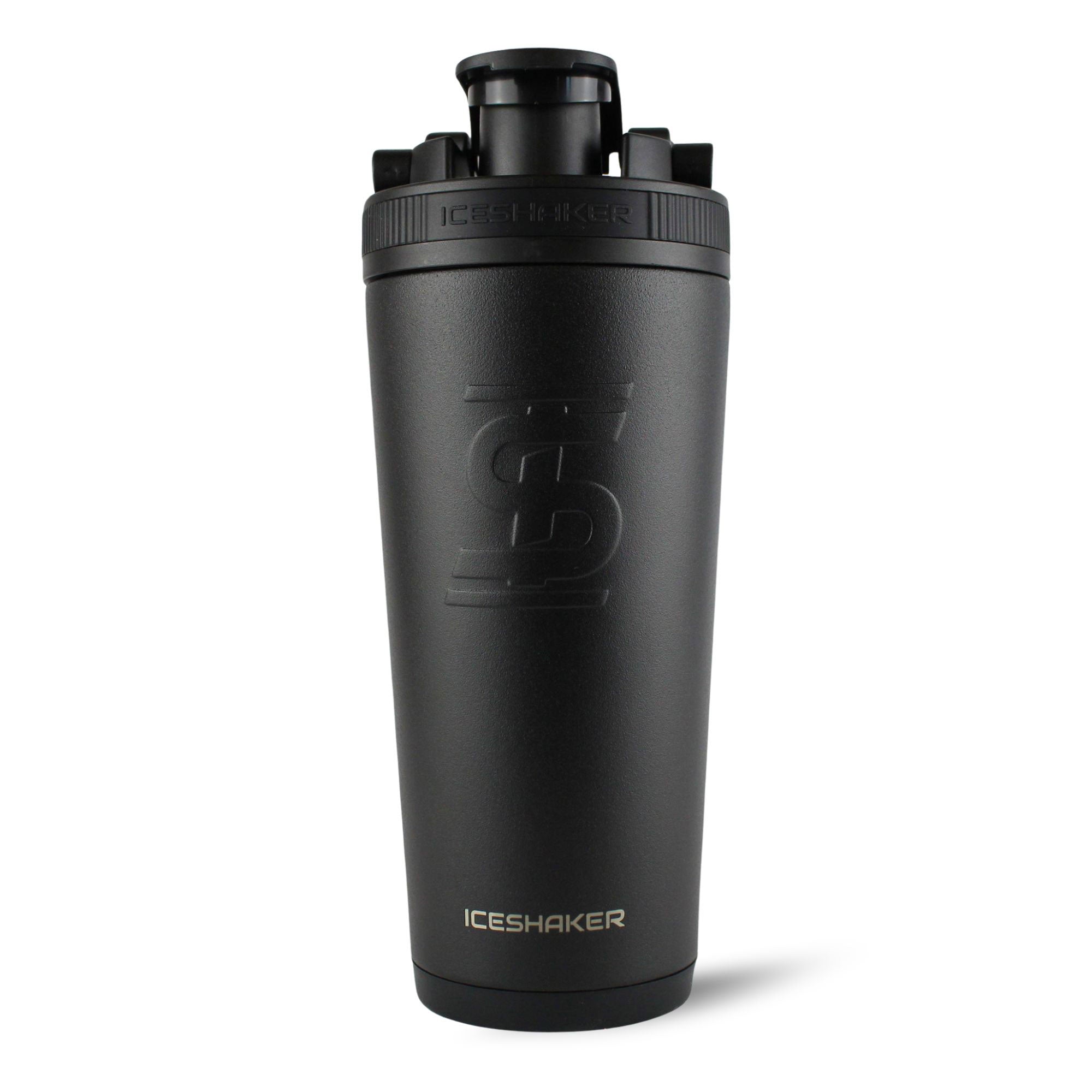 Official Chicago Bears 26oz Insulated Stainless Steel Water Bottle & Ice Shaker - Black - Perfect for Gym, Workouts, Sports Games & Outdoor Activities