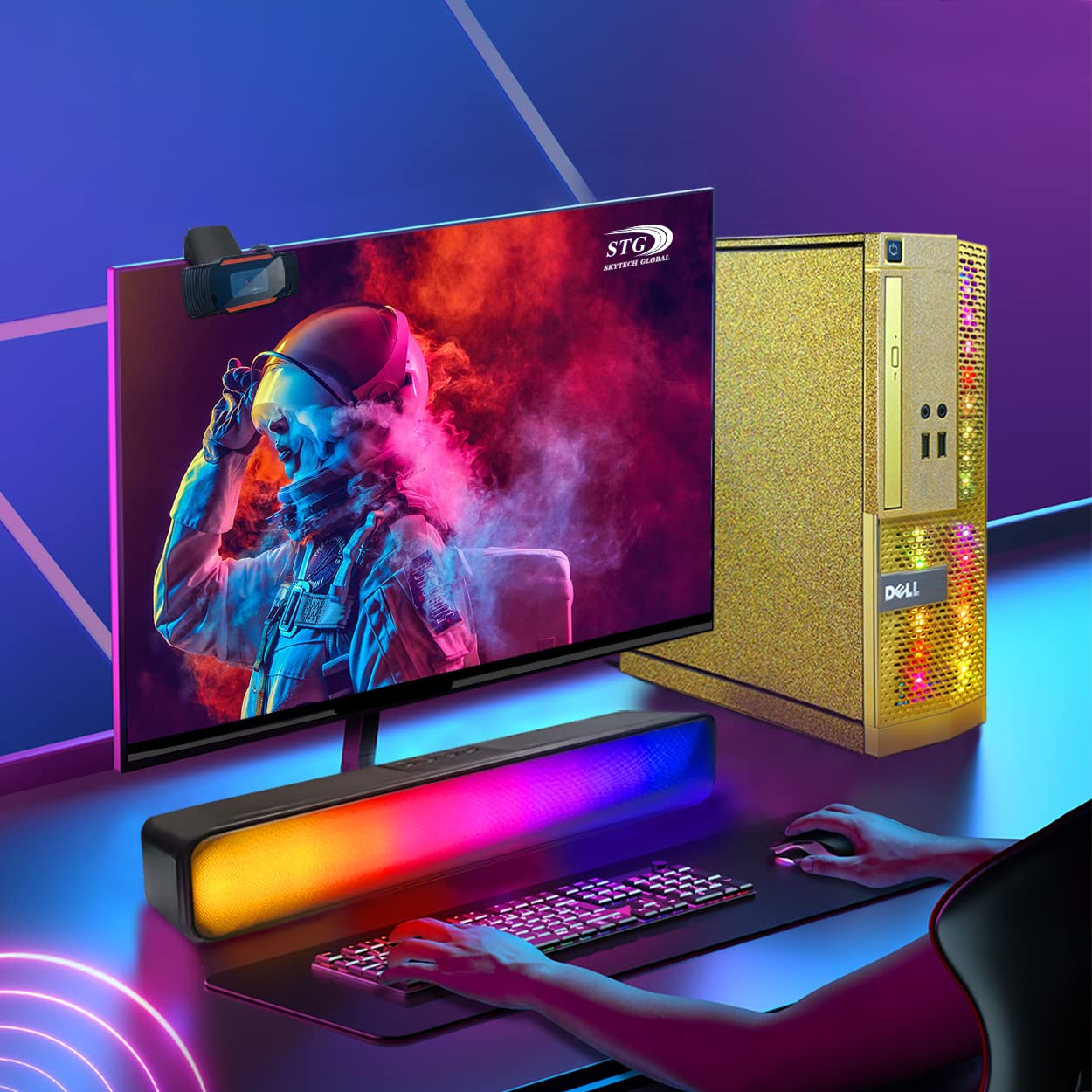 RGB Gaming PC - Dell Quad Core i5 3.6GHz, 16GB RAM, 512GB SSD for Home & Office