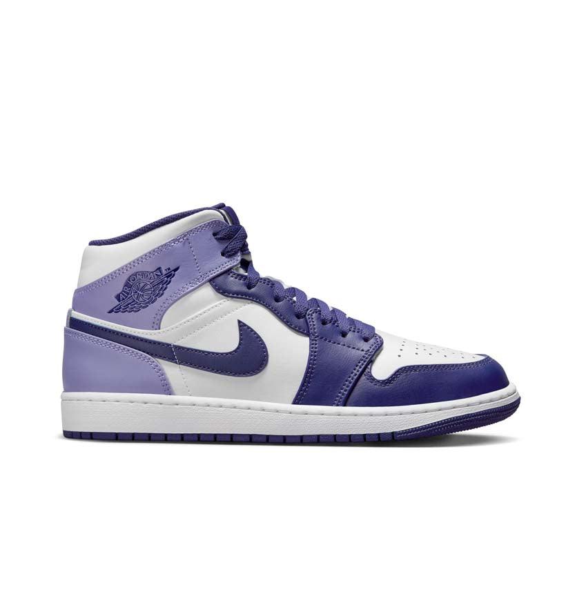 Air Jordan 1 Mid 'Sky J Purple' Basketball Shoes for Men - Stylish Purple & White Sneakers for Casual Wear, Street Fashion & Sports Performance