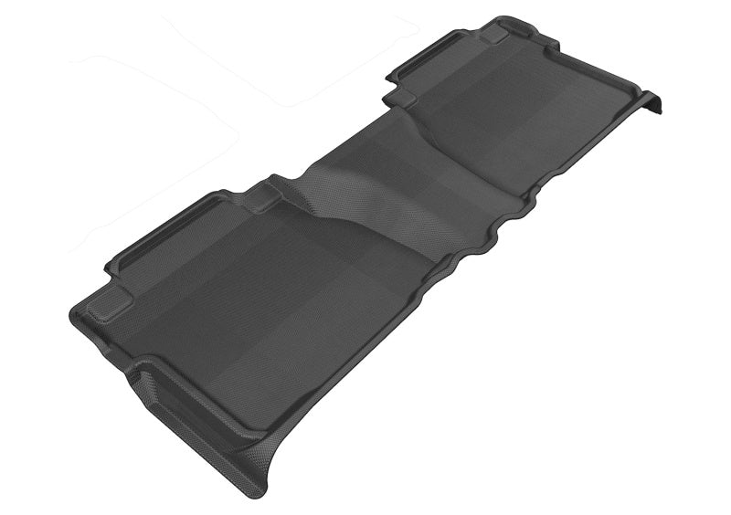 3D MAXpider Custom Fit All-Weather Floor Mats for 2007-2013 Toyota Tundra Double Cab (2nd Row) - Kagu Series Black Car Mats | Perfect for Off-Roading, Daily Commute & Family Protection