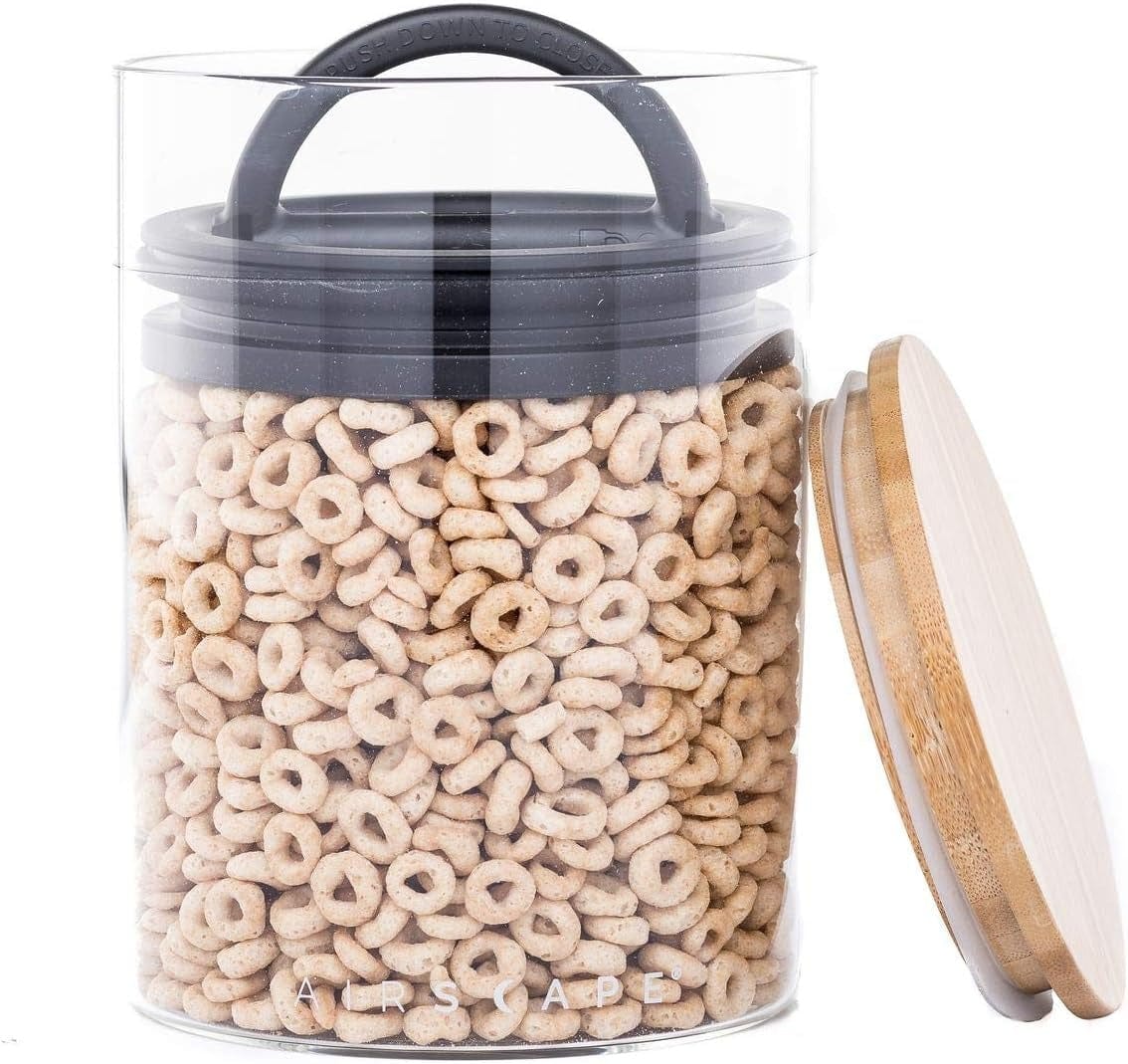 Airscape Glass - Airtight Glass Food Storage Containers for Kitchen, Pantry & Meal Prep - Perfect for Storing Dry Goods, Coffee, Tea & Spices