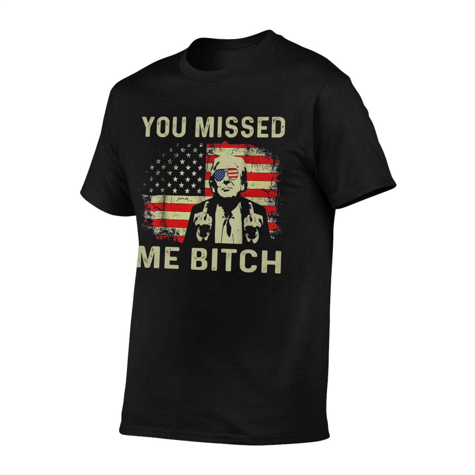 Trump 2024 T-Shirt - 'You Missed Me Bitch' Political Slogan Tee - Perfect for Campaign Rallies & Conservative Events
