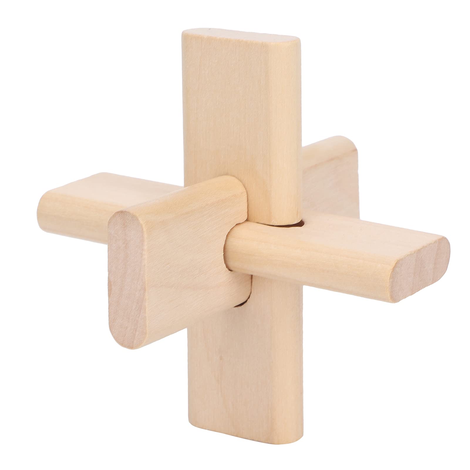 Dioche 3D Wooden Brain Teaser Puzzle Cube - Challenging Logic Game for Kids, Teens & Adults - Solid Wood Assembly Toy for Family Fun & STEM Learning - Perfect for Gifts, Classroom & Mental Exercise