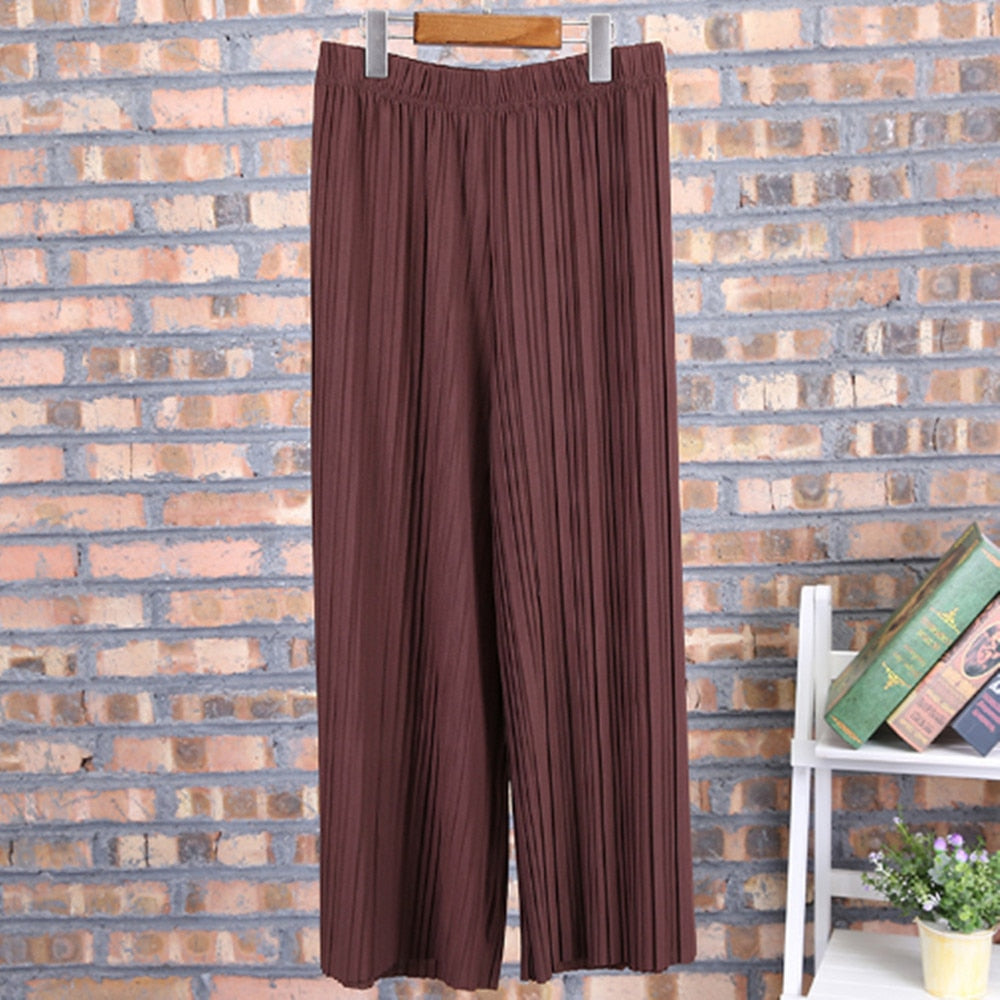 Solid Color Loose Casual Ankle-Length Pants for Women - Comfortable Stretchy Lounge Pants for Yoga, Travel & Everyday Wear