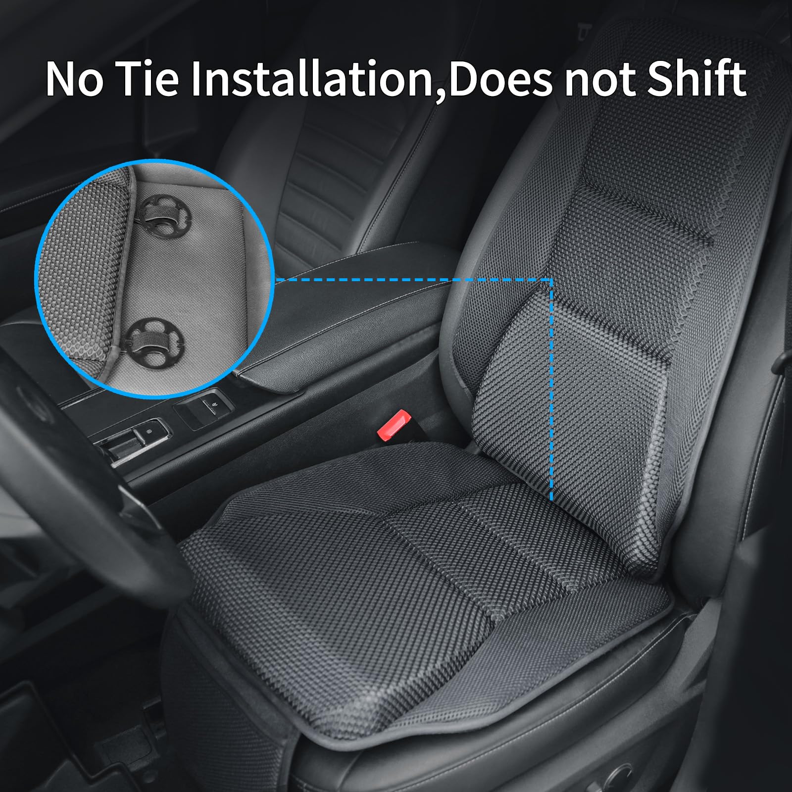 Premium Memory Foam Car Seat Cushion for Drivers - Orthopedic Support for Back & Butt Pain Relief - Universal Fit for Cars, SUVs, Trucks - Perfect for Long Commutes & Road Trips