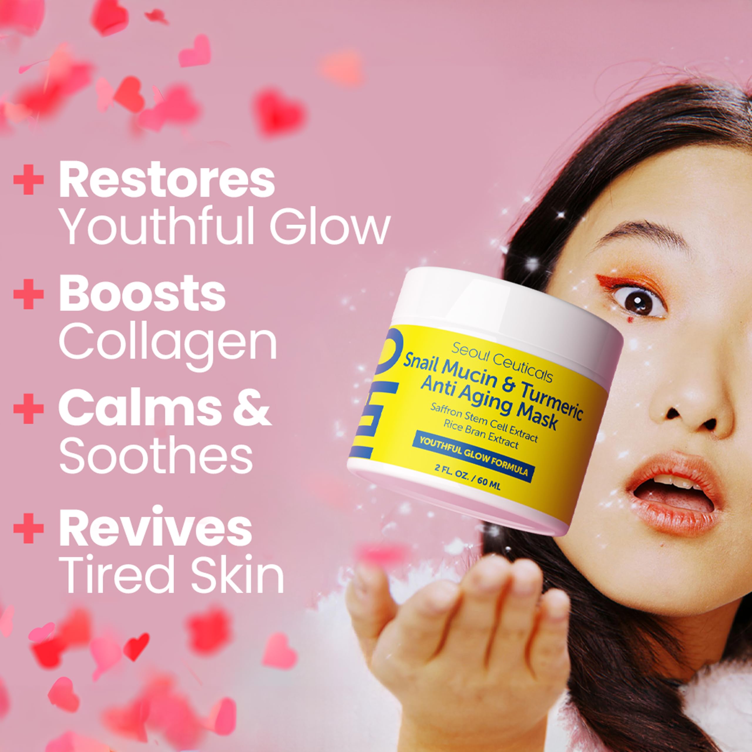 Korean Snail Mucin Turmeric Face Mask - Anti-Aging K-Beauty for Youthful Glow | Skincare & Spa Days