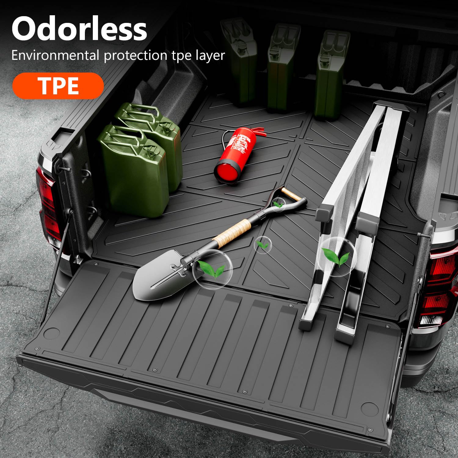 2023-2024 Chevy Colorado Truck Bed Mat & Tailgate Liner - Heavy Duty TPE All-Weather Protection - Perfect for Hauling, Camping & Off-Road Adventures