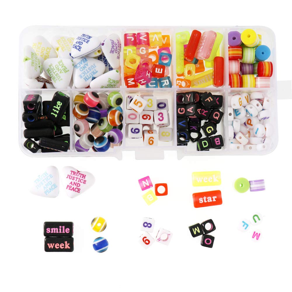 220Pcs Colorful Acrylic Alphabet Letter Beads - DIY Jewelry Making Supplies for Bracelets, Necklaces, Keychains - Perfect for Craft Projects, Personalized Gifts & Party Favors