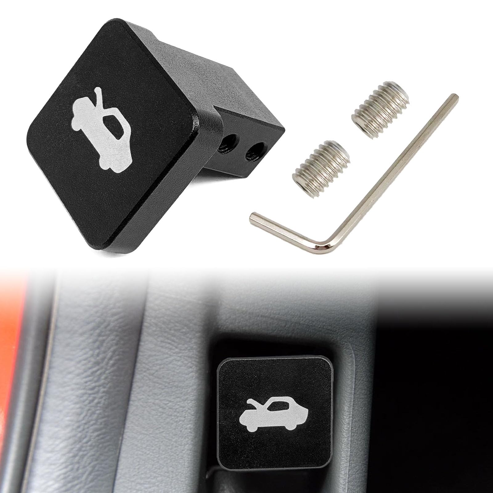 Aluminum Alloy Hood Latch Release Handle Cable Repair Kit - Compatible with Honda Civic 1996-2011, CR-V 1997-2006, Element 2003-2011 - Durable Black Replacement Part for Easy Hood Access & Vehicle Maintenance