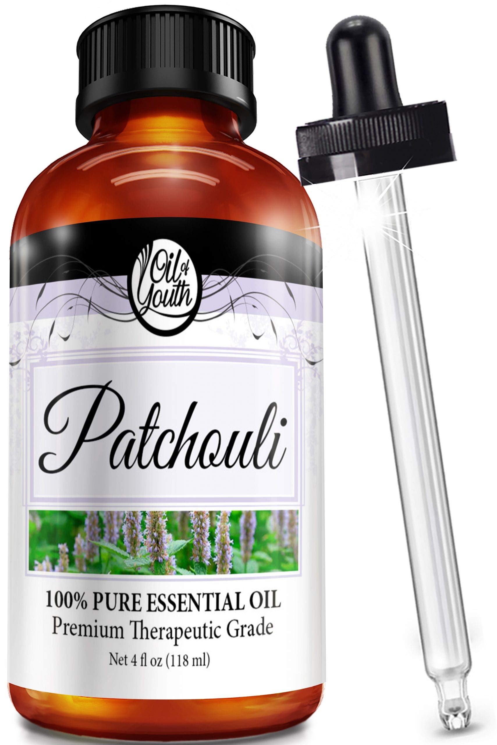 Youth Oil Essential Oil 4oz - 100% Pure Patchouli Oil for Aromatherapy, Massage & Skincare - 4 Fluid Ounces - Perfect for Diffusers, DIY Beauty & Relaxation
