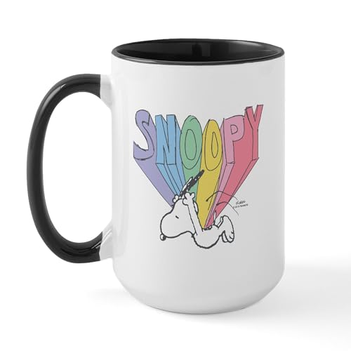 White/Black Inside - Snoopy Rainbow Mugs