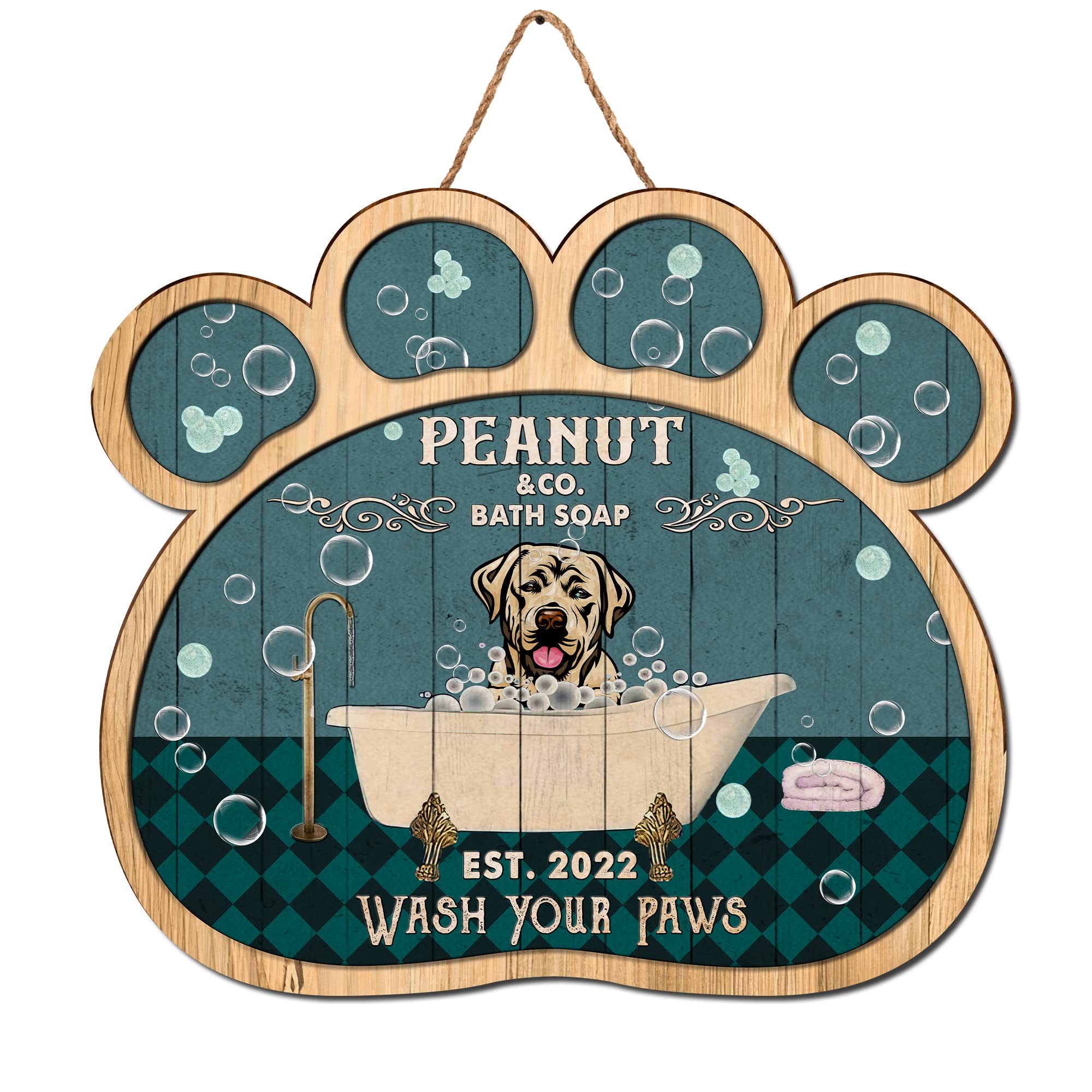 Personalized Dog Bathroom Signs - 8
