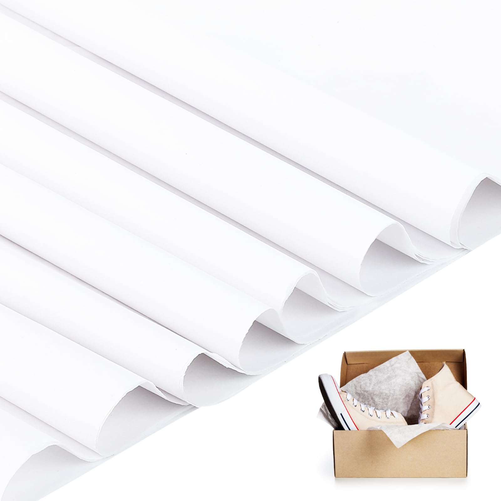 200 Pcs Acid-Free Archival Tissue Paper - 15x20 Inch White Unbuffered Interleaving Paper for Clothes, Textiles & Jewelry Storage - Perfect for Gift Wrapping, Scrapbooking & Art Preservation