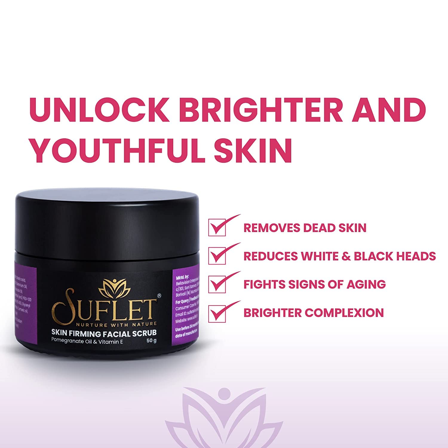 Suflet Calendula & Licorice Extracts Face Moisturizer & Body Lotion Set - Hydrating Hydro Booster Gel & Natural Skin Firming Facial Scrub - 50g x 2 + 250ml - Perfect for Daily Skincare Routine & Spa-Like Home Treatment