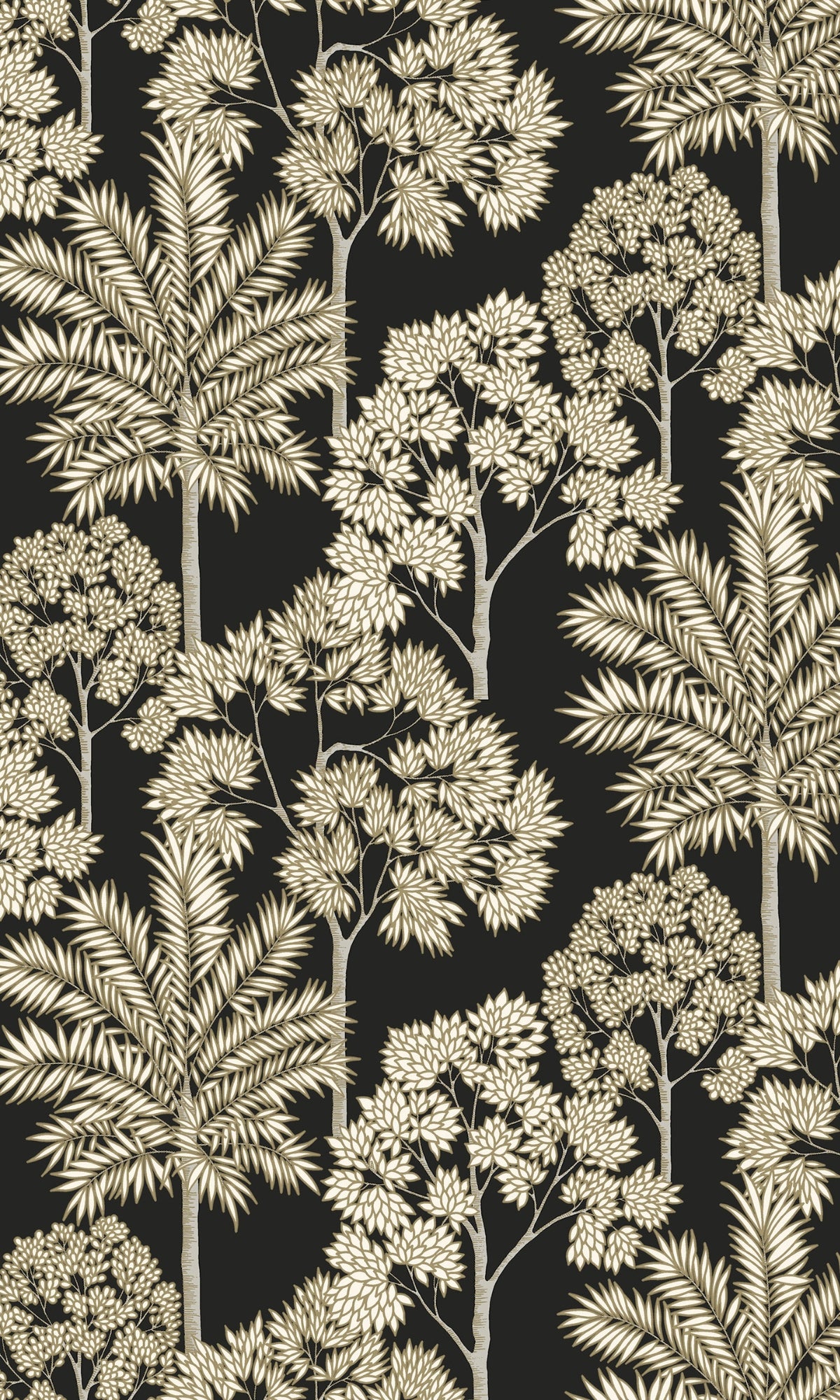 Black Palm Forest Tropical Wallpaper R9238 - Nature-Inspired Peel & Stick Wall Mural for Living Room, Bedroom & Office Decor