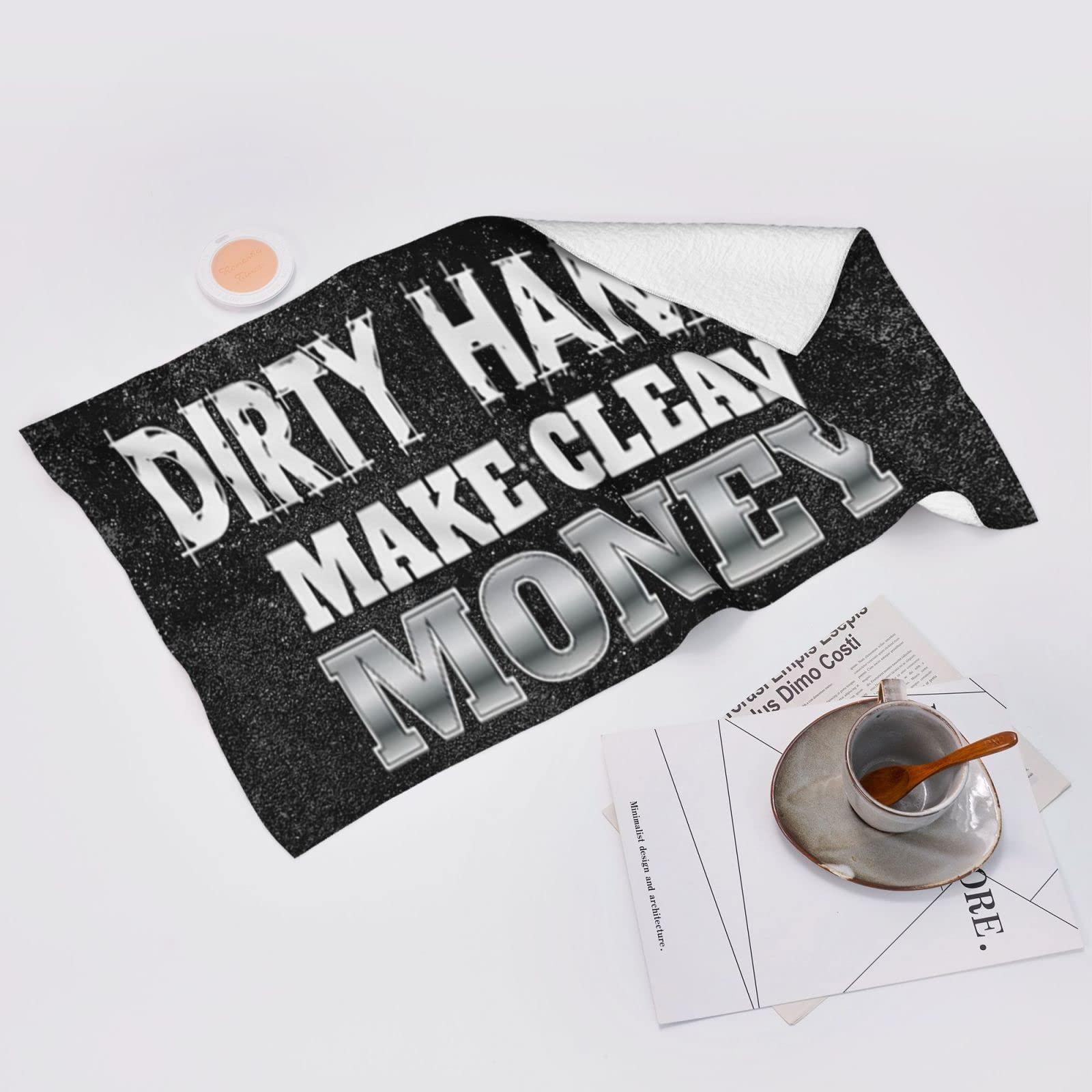 Funny Dirty Hands Wash Cloth Gift - Soft Face Towels for Women (27.5x16in) - Perfect for Bathroom & Skincare