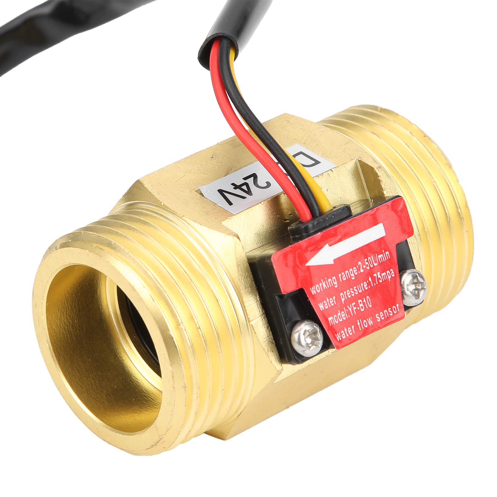 Stable Brass Hall Flowmeter - Easy Installation Water Counter for Water Heaters, Credit Card Machines & Home Plumbing Systems