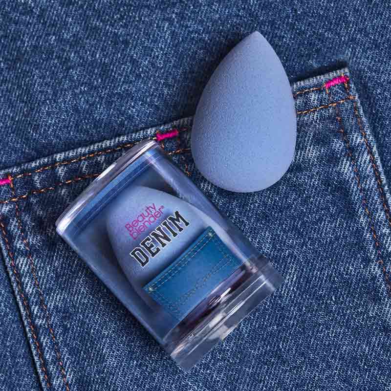 Beautyblender Denim Limited Edition Makeup Sponge - Flawless Foundation & Concealer Application for Professional Makeup Looks at Home or On-the-Go
