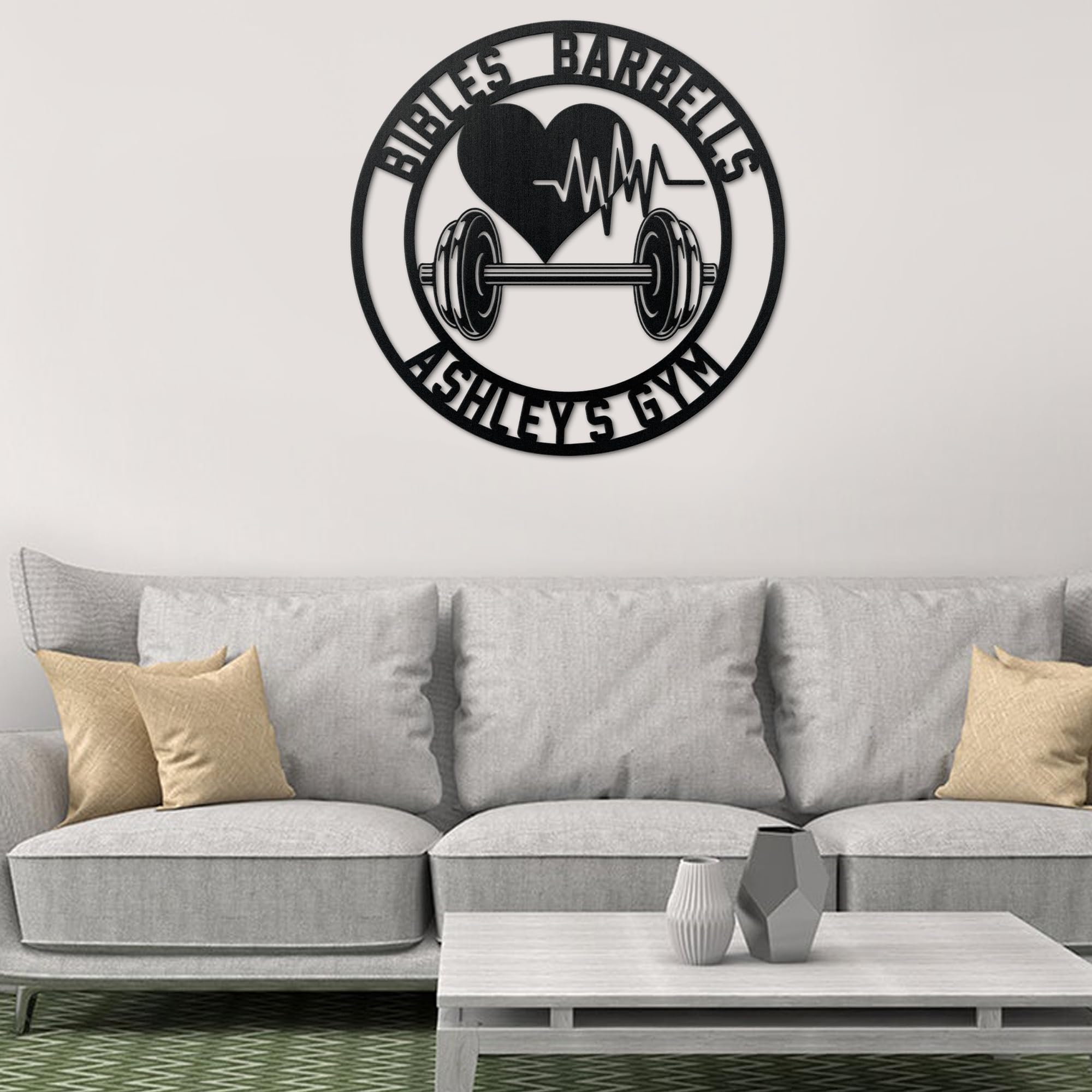 Custom Personalized Home Gym Signs - Metal Wall Art Decor for Workout Room & Fitness Studio | Perfect for Home Gym Motivation & Workout Space Inspiration