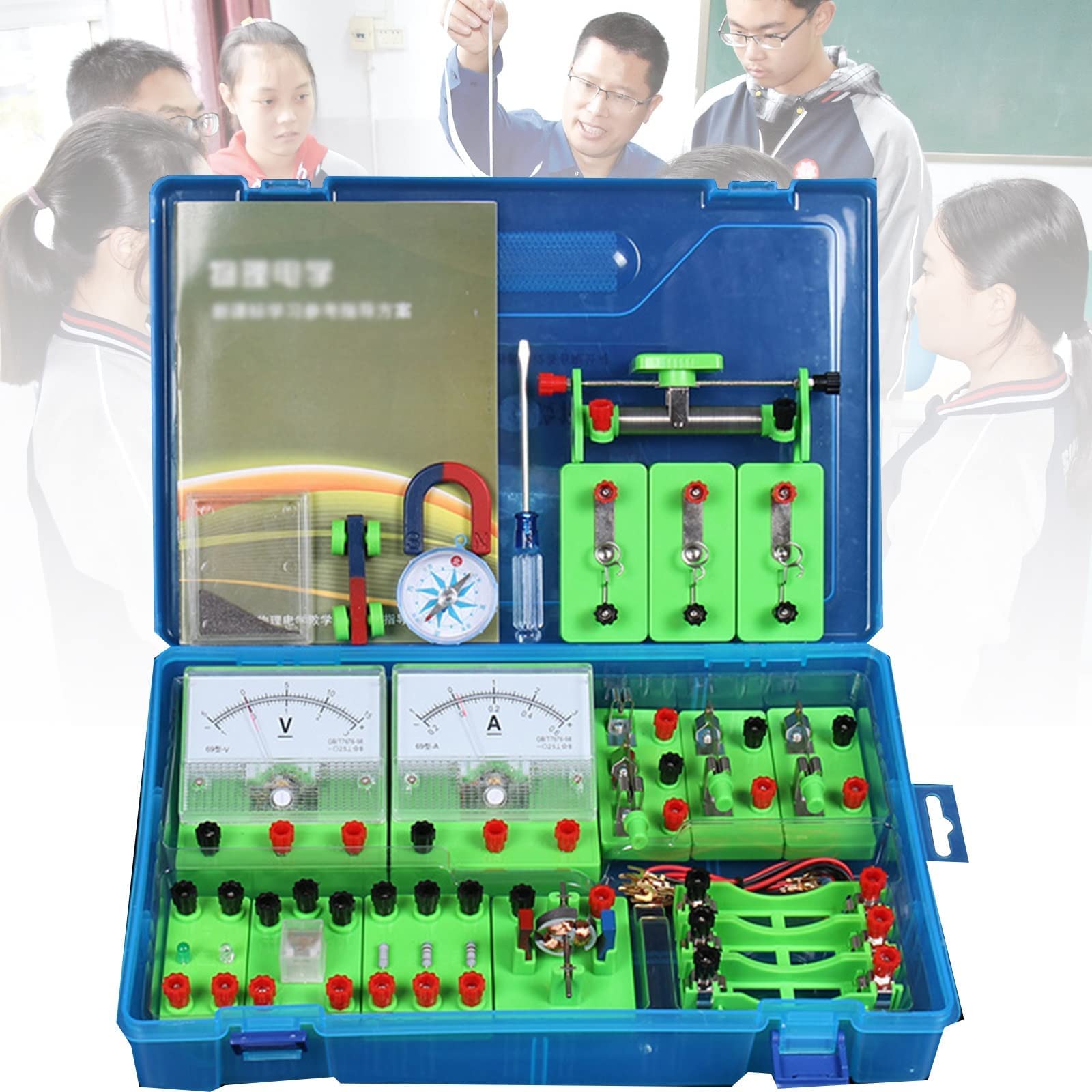 QHYTL Electromagnetic Experiment Kit for Physics Labs - Basic Electricity Discovery Circuit Learning Set for Junior High School Students | Perfect for Classroom STEM Education & Home Science Projects