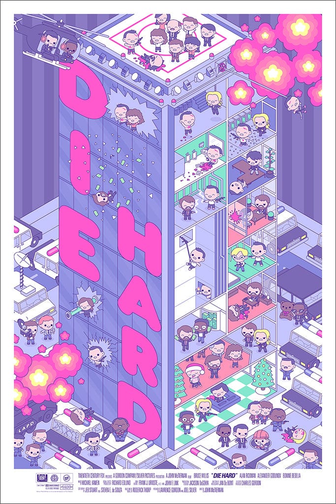 Die Hard Movie Poster - Classic Action Film Wall Art for Home, Office & Theater Decor