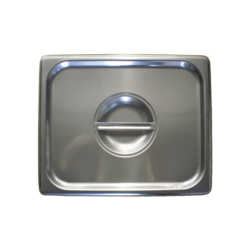 859449 1/2 Size Steam Table Pan Cover - Durable Stainless Steel Food Warmer Lid for Buffet, Catering & Restaurant Use