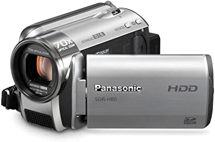 Panasonic SDR-H80 60GB SD Camcorder with 35x Optical Zoom - Silver | HD Video Recording for Travel, Family Events & Vlogging