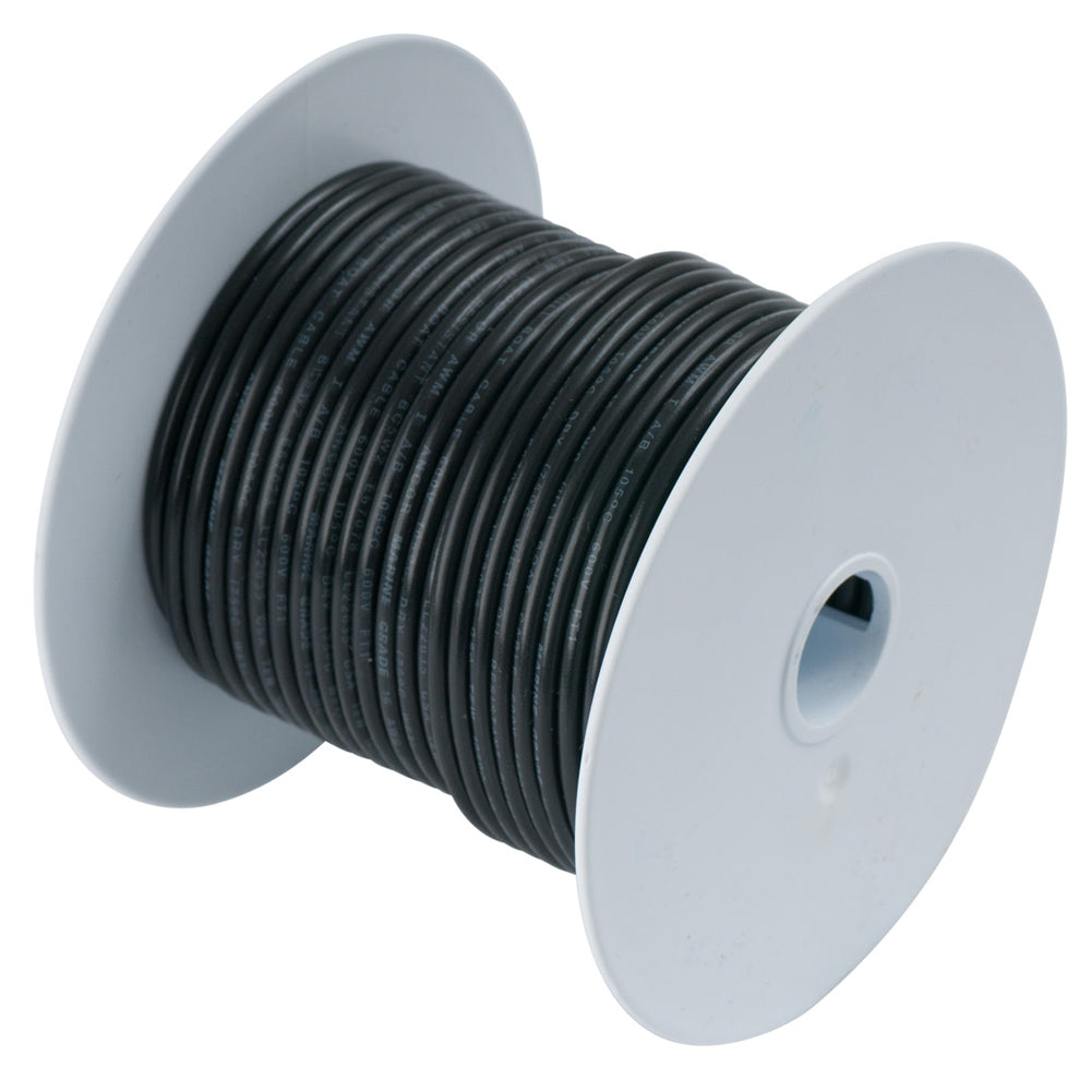 Ancor Black 18 AWG Tinned Copper Marine Grade Wire - Premium Electrical Wiring for Boats, RVs & Automotive Applications