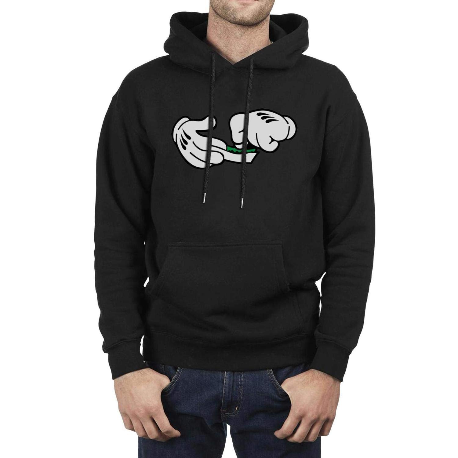 Men's Rolling a Joint Fleece Pullover Hoodie - Soft & Warm Classic Sweater for Casual Wear, Street Style & Relaxing at Home