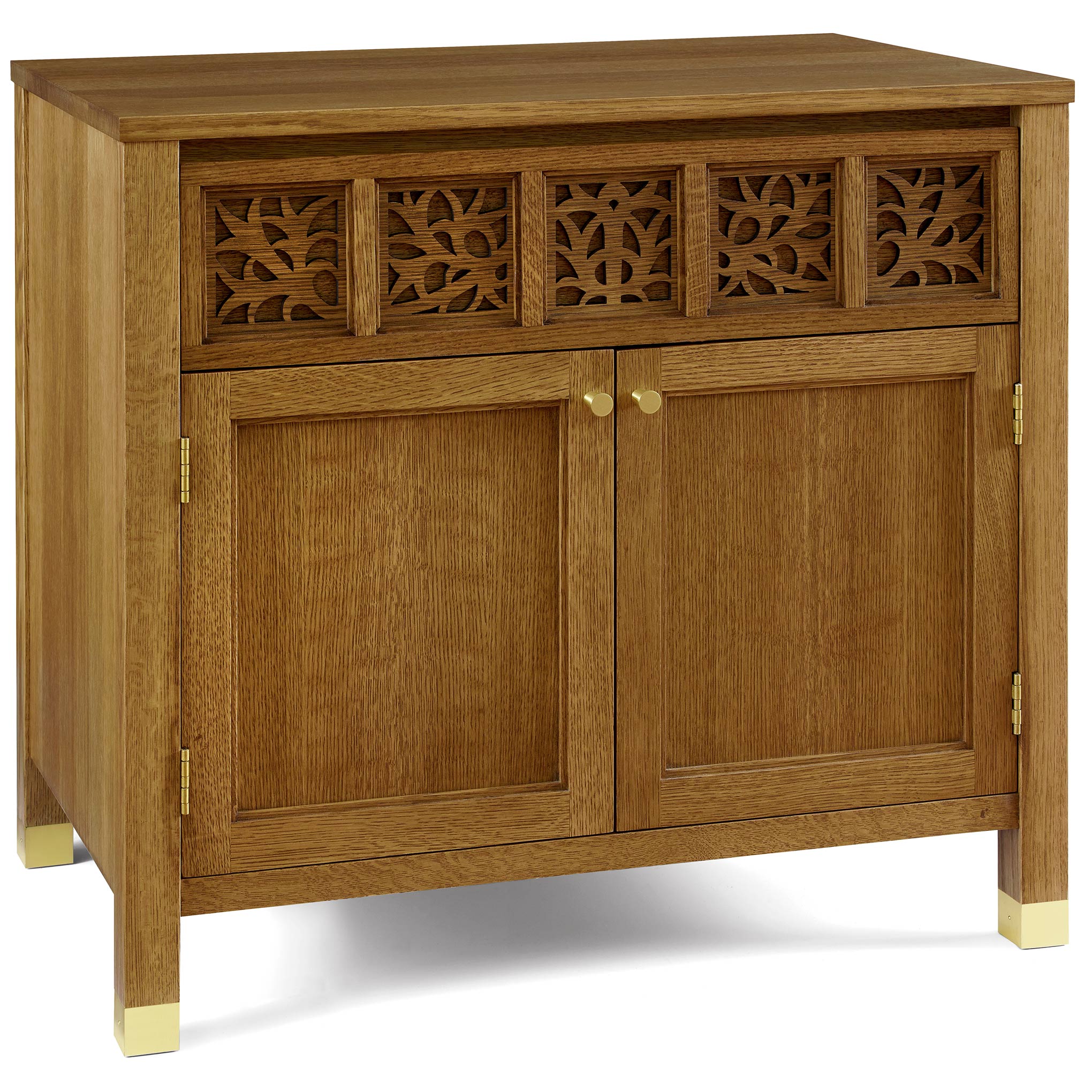 Surrey Hills Two Door Nightstand with Wood Top - Modern Bedside Table for Bedroom, Living Room, or Guest Room Storage