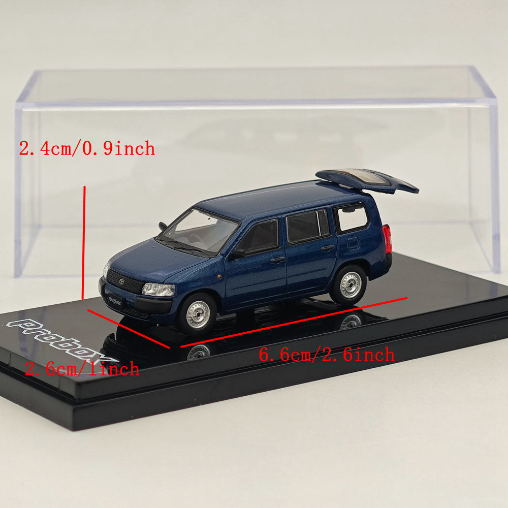 1/64 Scale Hobby Japan Toyota Probox Van DX Blue Diecast Model Car - Collectible Miniature Vehicle for Display, Gifts & Toy Car Enthusiasts