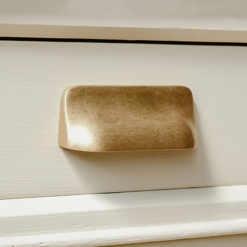 Vintage Aged Brass Hudson Drawer Pull - Classic Cabinet Hardware for Kitchen, Bathroom & Furniture Restoration | Perfect for DIY Home Decor Projects