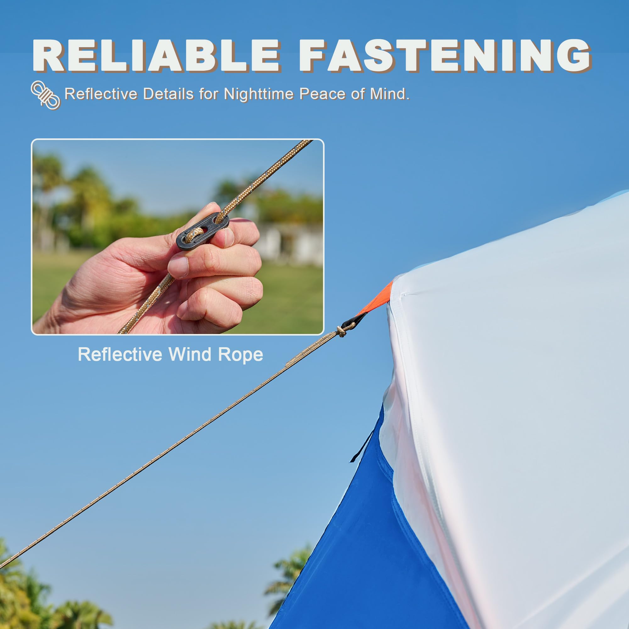10-Person Family Camping Tent - Waterproof, Spacious 2-Room Design with 4 Large Mesh Windows | Double Layer, Easy Setup, Weather Resistant (18ft x 9ft x 6.8ft) | Perfect for Family Camping Trips, Music Festivals, and Outdoor Parties