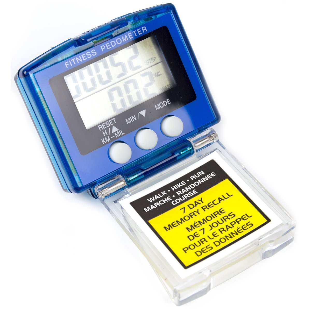 Total Fitness Pedometer with 7-Day Memory Recall - Track Steps, Distance & Calories for Walking, Running & Workouts