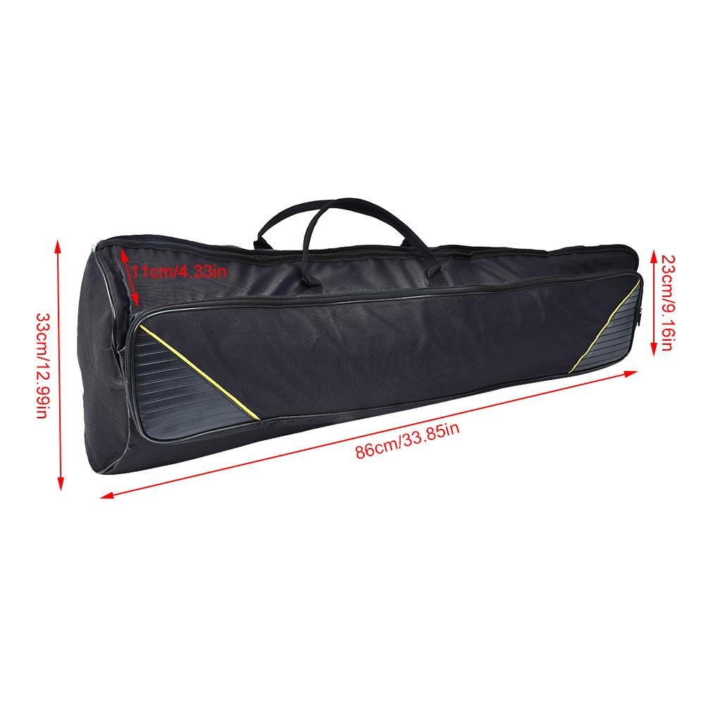 Portable Alto/Tenor Trombone Shoulder Bag - Durable Musical Instrument Case for Trombone Players - Compact & Lightweight Design - Perfect for School, Band Practice & Travel (Black)